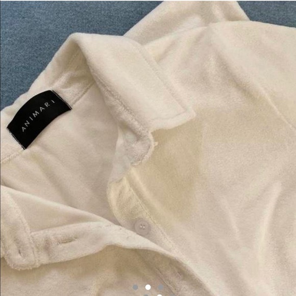 Animari Dresses Animation Ruched Front Terry Cloth Dress Poshmark